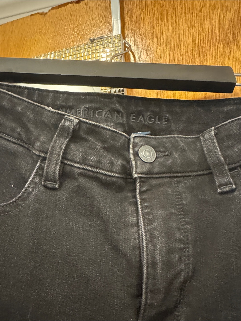 American Eagle Short Black Women’s Size 8 Dream Stretch Skinny Jeans - Picture 2 of 4